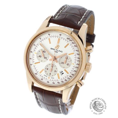 breitling transocean 18ct gold chronograph automatic mens watch|breitling transocean vintage.